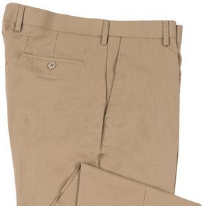 Enro Comfort Wool & Waist Mens Dress Pant Khaki 34